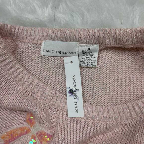 Vintage 90s Bow sweater size S - Picture 3 of 5